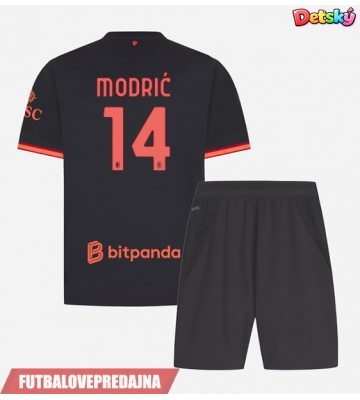 Lacne Dětský Futbalové dres AC Milan Luka Modric #14 2026-27 Krátky Rukáv - Tretina (+ trenírky)